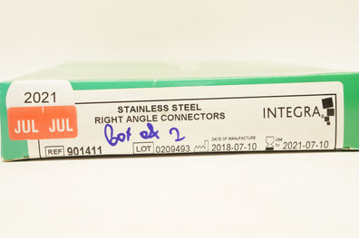 Integra 901411 Stainless Steel Right Angle Connectors 1.8 x 1.2mm - Box of 2 (x)